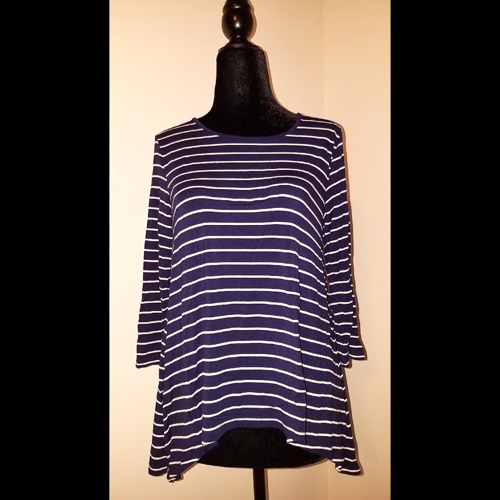 Navy Striped Top